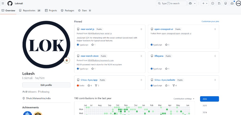 GitHub Profile preview